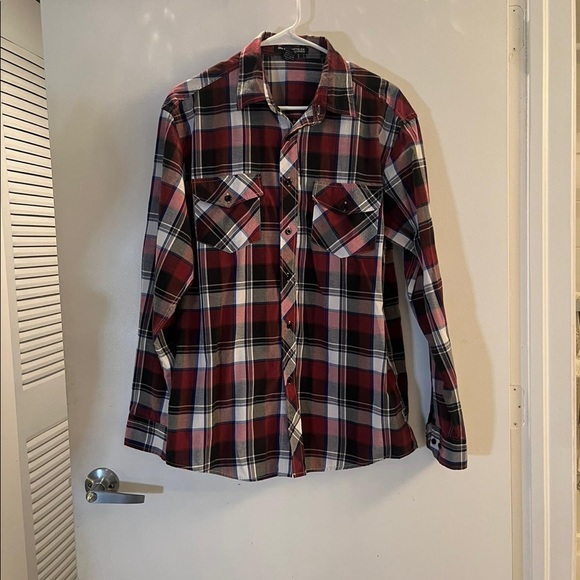 Other - Blue red and white flannel shirt